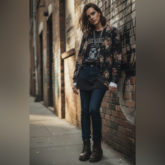 Comme des Garçons floral print asymmetrical cardigan size medium - Picture 16 of 16